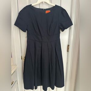 Modcloth navy short-sleeve fit-and-flare dress